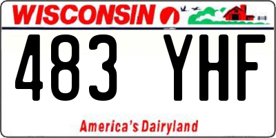 WI license plate 483YHF