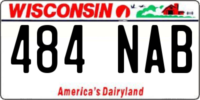 WI license plate 484NAB