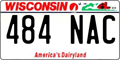 WI license plate 484NAC