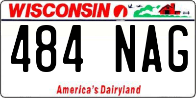 WI license plate 484NAG