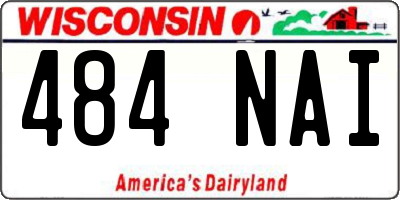 WI license plate 484NAI