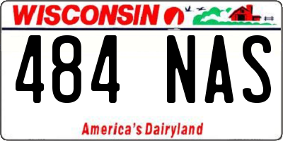 WI license plate 484NAS