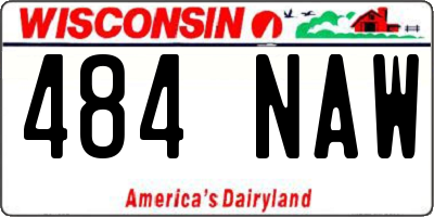WI license plate 484NAW