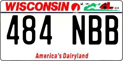WI license plate 484NBB