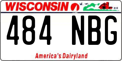 WI license plate 484NBG