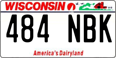 WI license plate 484NBK