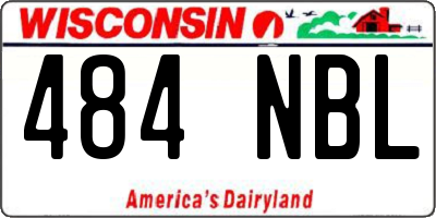 WI license plate 484NBL