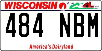 WI license plate 484NBM