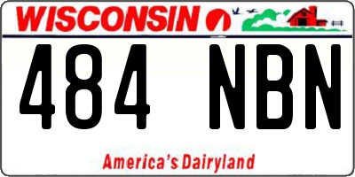 WI license plate 484NBN