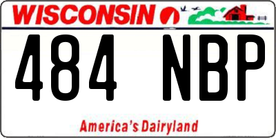 WI license plate 484NBP