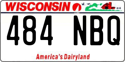 WI license plate 484NBQ
