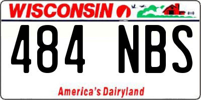 WI license plate 484NBS