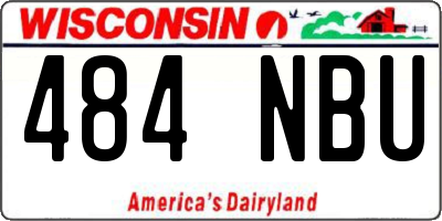 WI license plate 484NBU