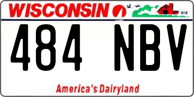 WI license plate 484NBV