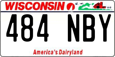WI license plate 484NBY