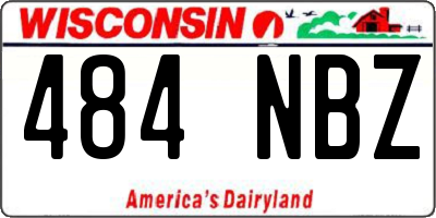 WI license plate 484NBZ