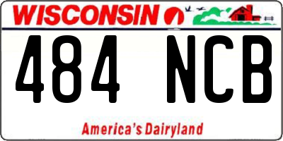 WI license plate 484NCB