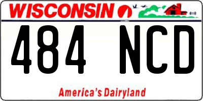 WI license plate 484NCD