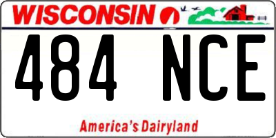WI license plate 484NCE