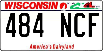 WI license plate 484NCF