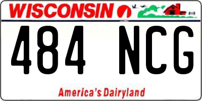 WI license plate 484NCG