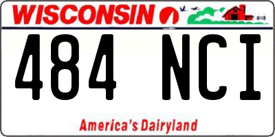 WI license plate 484NCI