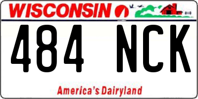 WI license plate 484NCK