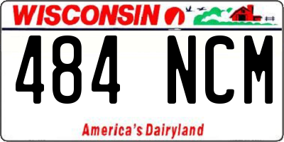 WI license plate 484NCM