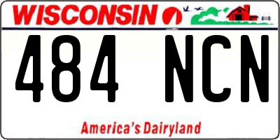 WI license plate 484NCN