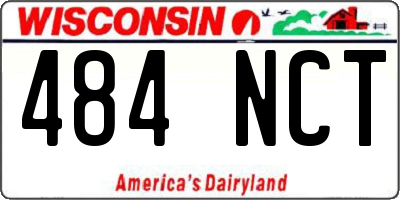 WI license plate 484NCT