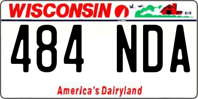WI license plate 484NDA