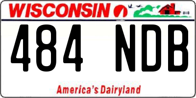 WI license plate 484NDB