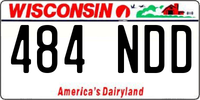 WI license plate 484NDD