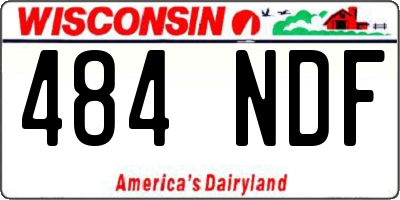 WI license plate 484NDF