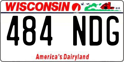 WI license plate 484NDG