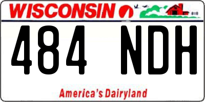 WI license plate 484NDH