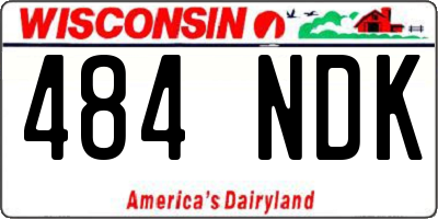 WI license plate 484NDK