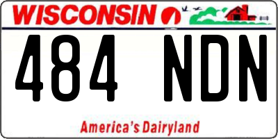 WI license plate 484NDN