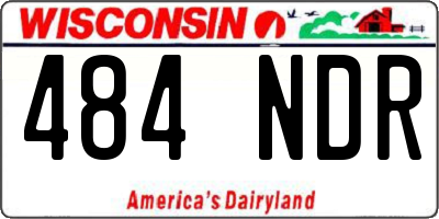 WI license plate 484NDR