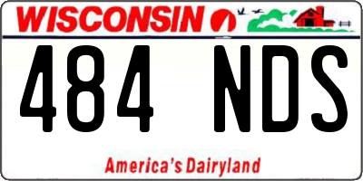 WI license plate 484NDS