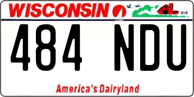 WI license plate 484NDU