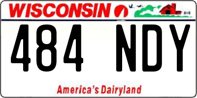 WI license plate 484NDY