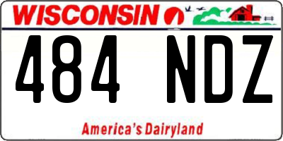 WI license plate 484NDZ