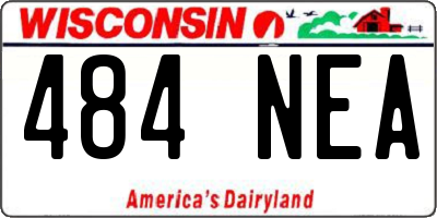 WI license plate 484NEA