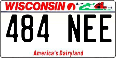 WI license plate 484NEE