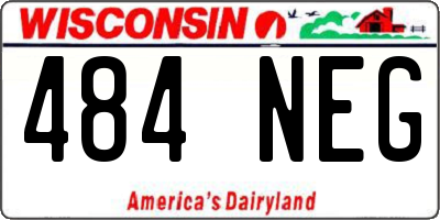 WI license plate 484NEG
