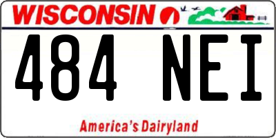 WI license plate 484NEI