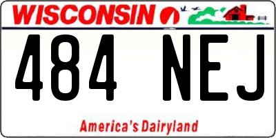 WI license plate 484NEJ
