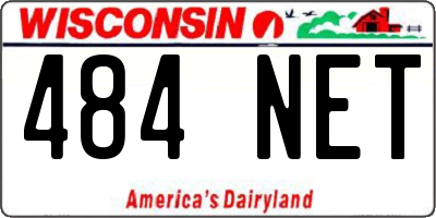 WI license plate 484NET