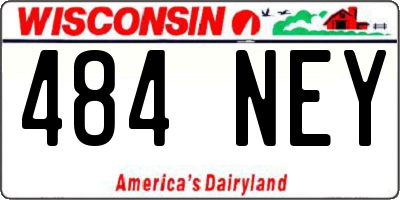 WI license plate 484NEY